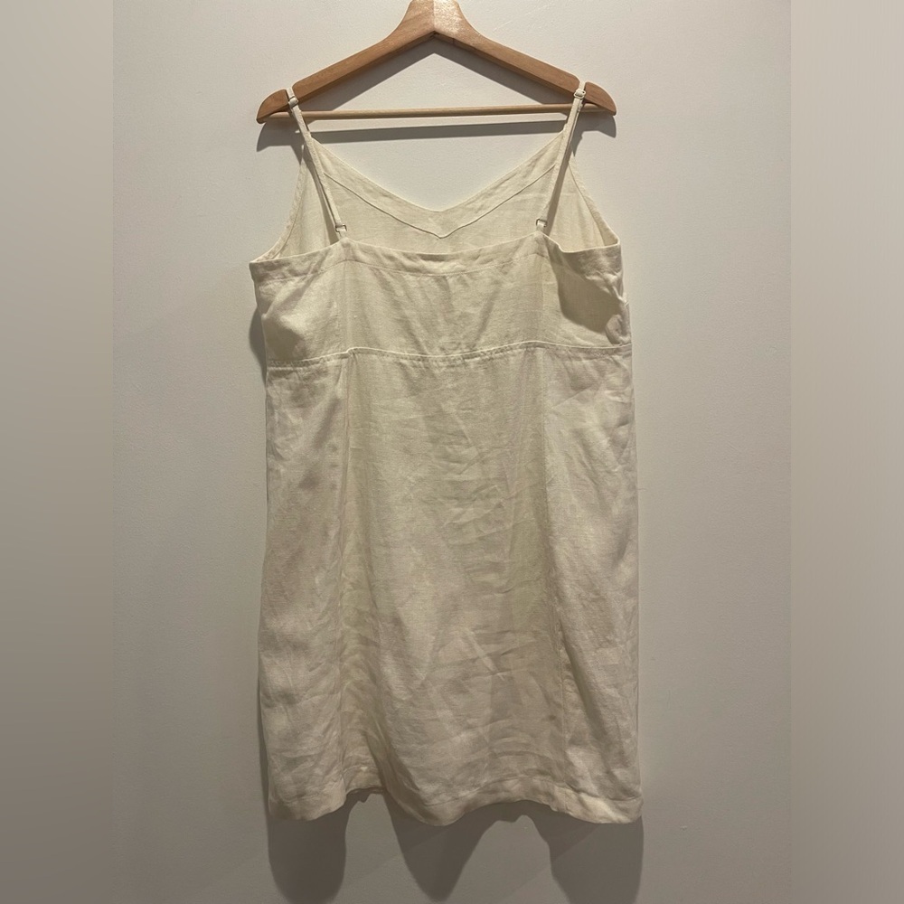Eileen Fisher Ivory Linen Slip Dress - Picture 2 of 5